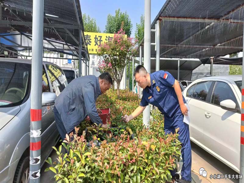 【小北湖二手車大市場】濟寧市消防市中大隊對我市場進行消防大檢查